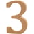 Chiffre, 3, H : 8 cm, ép. 1,5 cm, 1 pièce