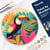 Peinture par Numéro sur disque en bois Figured'Art - Toucan Tropical - Kit de Loisir Créatif DIY Numéro d'Art Complet - 30cm de diamètre