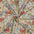 Tissu Toile Coton Canvas aspect Lin Jardin Bohème sur fond Naturel