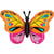 Ballon Aluminium Hélium Géant - Papillon Coloré 75 cm