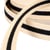 Bobine 20m sangle 3 bandes fil métal coton 30mm noir/blanc