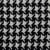 Tissu Polyester satiné Big pied de poule Gris clair sur fond Noir