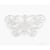 MégaCréa - Estampe filigranée Papillon 25x16 mm Argenté (10 pièces)