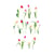 Sticker mural tulipes colorées 70 x 20 cm