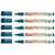 Lot de 5 marqueurs permanents - EDDING - 25 Ecoline - Pointe fine 1 mm - Bleu
