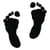 Tampon bois Pieds, 5x5cm, Réf. 27702