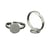 10 BAGUES enfant Réglables metal argente 15 mm - plateau fimo - creation bijoux perles