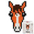 Kit mosaïque DIY pixel art - Cheval - Classique