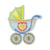 Ecusson thermocollant bébé landeau 5cm x 4cm
