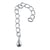 Adaptateur avec baguette, argent, 6cm, 2 pièces