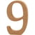 Chiffre, 9, H : 13 cm, ép. 2 cm, 1 pièce
