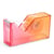 Dévidoir de ruban adhésif - Orange semi-transparent - Rechargeable - Bureau - Miquelrius