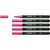 Lot de 5 marqueurs pointe fine STABILO FREE T100 - Rose - Encre acrylique