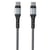 ENERGIZER Câble de Charge et de Données USB-C vers USB-C 2m en Nylon Tressé Anti-nœud Noir / Argent