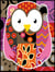 Canevas antique Chouette patch 40x50cm