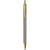 Stylo à bille - Corps raphia beige - Rétractable - Rechargeable - Encre bleue - Miquelrius