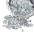 500 perles de rocaille tube transparent reflets multicolores 5 mm diamètre 1,8 mm - création bijoux