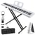 LALAHO - Piano numérique - 88 touches pliable avec support MIDI Bluetooth blanc