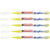 Lot de 5 marqueurs peinture acrylique pointe fine 1-2 mm - EDDING - Jaune fluorescent