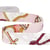Bobine 15m Ruban foulard Blanc et rose