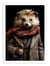Affiche 50 x 70 cm -  Hedgehog Wild Suits - Philippe Hugonnard