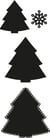 Gabarit de découpe et d'embossage Marianne Design - Formes d'arbre de Noël