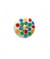 Carte de 4 boutons pois multicolores 15mm - Distrifil Multicolore