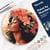 Peinture par Numéro sur disque en bois Figured'Art - Femme florale - Kit de Loisir Créatif DIY Numéro d'Art Complet - 30cm de diamètre