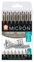 Kit de stylos feutres Pigma Micron Sakura - Noir - Pointe fine