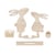 Motif en bois Amis de Pâques, FSC MixCred, nature, 20,3x15,5cm, 4 - teilig, 1kit