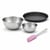 Set pâtisserie avec moule à quiche Lorraine 28 cm, 2 bols à mixer et 1 spatule Zenker