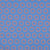 Tissu Polycoton  Rosace Pop orange sur fond Bleu lavande - Au mètre