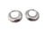 2 Connecteurs ronds striés 19mm argenté