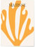 Affiche Matisse 'Feuillage Ocre' – Motif végétal abstrait | A3 : 29,7x42cm