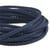 Bobine 50m Cordon damier polyester 5mm bleu marine