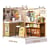Book Nook Kit DIY - Maquette 3D Bois Miniature avec Vitrine - L'Arôme Urbain Café