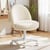 Chaise de maquillage - COMHOMA - Pivotante réglable hauteur tissu blanc