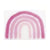 Motif en cire Arc - en - ciel, pastel, rose pastel, 7x5cm, 1 pce