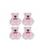 Cartes de 4 boutons nounours 16 x 18 mm – Rico Design Lilas clair