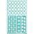 MégaCréa DIY - Pochoir adhésif repositionnable Géométrique 11,5 x 20,5 cm