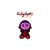 Peluche - Peluche > Vampire DRACO Noir, Violet et Rouge Bordeaux – 13 cm