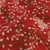 Tissu  Voile de Coton Batik Naya sur fond Rouge