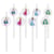 Paille - lot de 8 - princesses