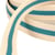 Bobine 20m sangle 3 bandes fil métal coton 30mm bleu canard