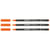 Lot de 3 feutres pinceaux porcelaine - EDDING - Orange - Pointe 1-4 mm