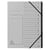 Trieur agrafé avec élastiques intérieur noir 12 compartiments - A4 - Gris - x 10 - Exacompta