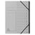Trieur agrafé avec élastiques intérieur noir 12 compartiments - A4 - Gris - x 10 - Exacompta