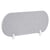 Séparateur de Bureau Gris Clair en PET Acoustique Recouvert de Tissu 120 x 40 cm avec Pinces de Fixation