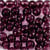 45 perles en verre à facettes rondes Ø 4 mm - violet