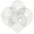 6 Ballons transparents et Confetti Multicolores